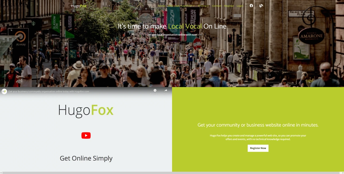 Hugofox web site